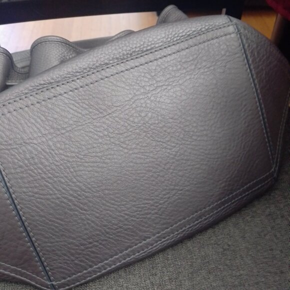 Cole Haan Pebbled Leather Drawstring Shoulder Bag Purse - Picture 4 of 7